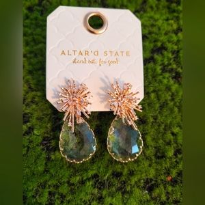 Starburst Crystal Drop Earrings